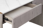 Mondello Dressing Table Washed Oak close view picture with opened drawer