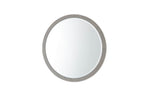 Mondello Round Mirror Washed Oak front view picture