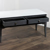 Monroe Coffee Table With Marble Top Russell picture with opened drawers