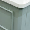 Monroe Coffee Table With Marble Top Sage close view picture of the wooden frame and marble top