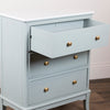 Monroe Large 3 Drawer Locker With Marble Top Sage picture with opened drawer