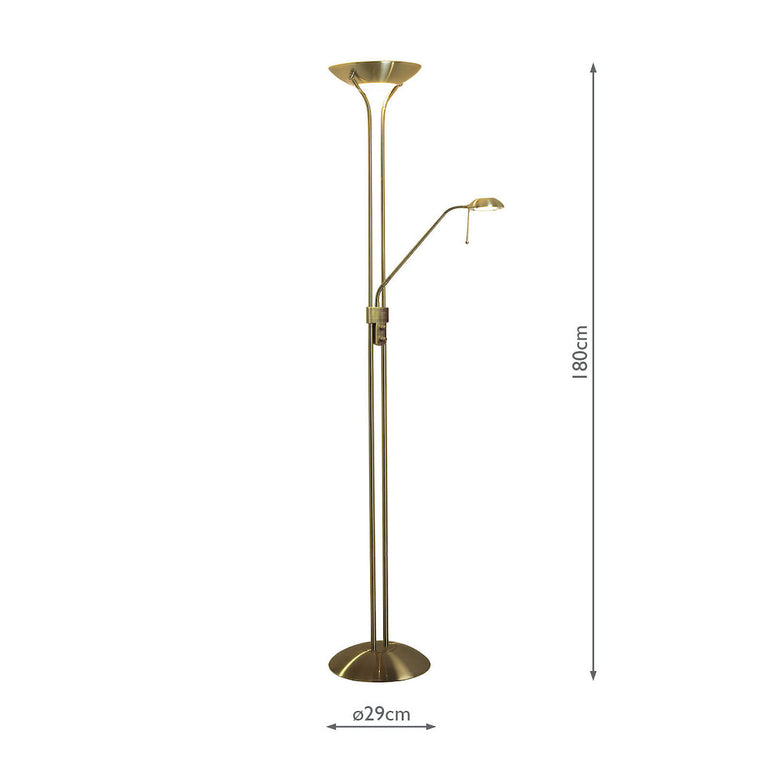 Montana Mother & Child Floor Lamp Antique Brass