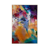 Multicoloured Paint Splatters Abstract Wall picture on the white background