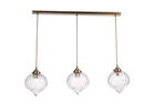 Antique brass pendant light with mouth-blown glass drop - Mya Pendant