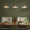 Contemporary ceiling pendant with soft waterfall ribbing - Mya Pendant