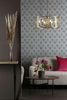 Six-arm pendant light with classic design - Myka Bronze Pendant