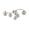 Nakita 6lt Semi Flush Polished Chrome With Closed Organic Smoked Glass picture on the white background