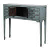 Nanxi 7 Drawer Console Table 2 hinged doors storage space