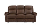 Nardo 3 Seater Electric Recliner Brown front view picture