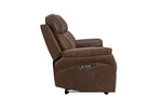Nardo 3 Seater Electric Recliner Brown side view picture
