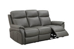 Nardo 3 Seater Electric Recliner Truffle picture with reclined seat