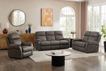 Nardo Armchair Truffle life style picture with 2 and 3 seater sofas