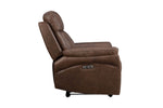 Nardo Electric Recliner Armchair Brown side view picture