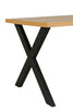 Geometric Patterns on a Natural Oak Rectangle Table

