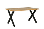 Natural Oak Rectangle Dining Table with Modern Design
