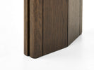 Natu Console Table Espresso Oilclose view picture of solid wooden leg