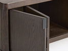 Natu TV Lowboard Espresso Oil close view picture of the door design.