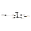 Stylish lighting solution using Neve 6 Light Flush Matt Black

