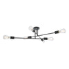 Elegant lighting with Neve 6 Light Flush Matt Black

