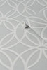 Luxurious circular pattern on Luxe Eclipse Grey wallpaper