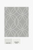 Subtle white detailing on Luxe Eclipse Grey wallpaper