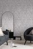 Detailed damask design wallpaper