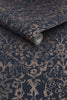 Soft gold metallic damask wallpaper
