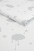 Calming grey moon and stars wallpaper