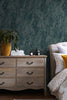 Contemporary washed marble blue wallpaper for peaceful interiors