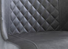 Elegant dining chair with faux leather upholstery – Noah Dining Chair Grey.
