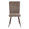 Stylish fabric dining chairs with brushed brass legs – Nocturn Dining Chair Mocha.
