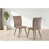 Comfortable kitchen chairs with soft-touch fabric – Nocturn Dining Chair Mocha.

