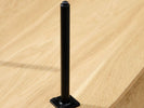 Nola Cabinet Natural Oak close view picture of black metal legs