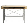 Nola Desk Natural Oak photo of the table storage space