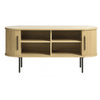 Nola TV Lowboard Natural Oak photo with both opened doors