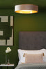 Elegant flush lights for ceiling with Nysa 3 Light Taupe Shade

