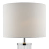 Stylish Table Lamp with Polished Chrome Base and Glass Rods.

