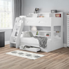 Practical bunk bed for efficient space utilization.