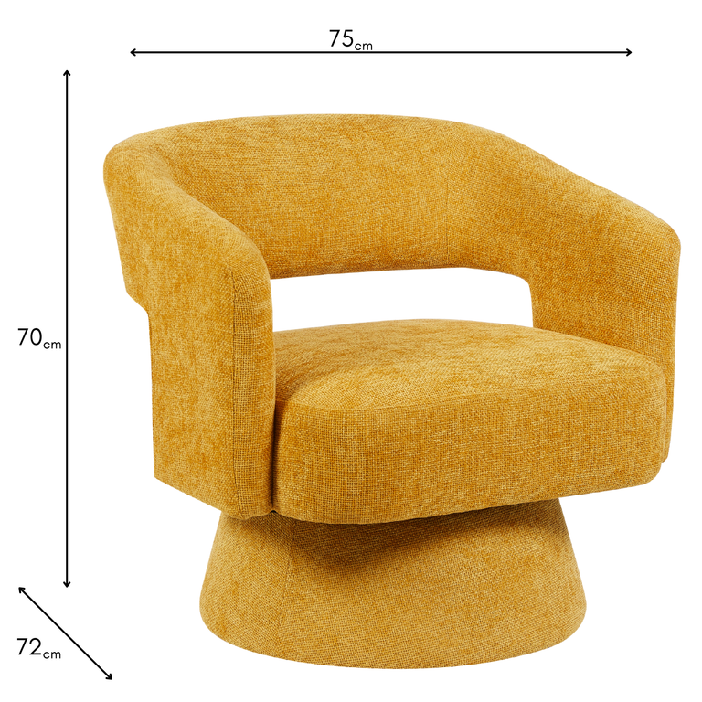 Orla Accent Chair Ochre - Modern Furniture For Living Room