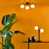 Orlena 3 Light Flush - Matte Black Flush Light