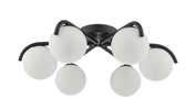 Subtly Curved Frame - Orlena 6 Light Flush
