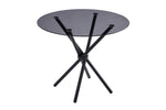 Orrin Round Dining Table 90 cm Black front view picture