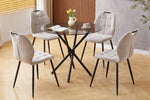 Orrin Round Dining Table 90 cm Black life style picture