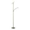 Osbert Mother & Child Floor Lamp Satin Bronze LED picture with switched on light