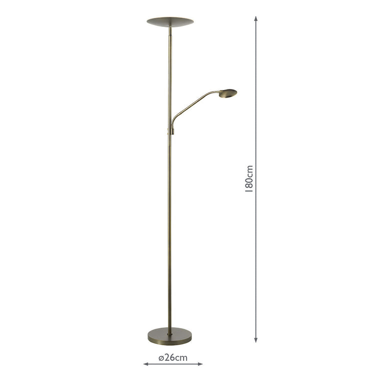 Osbert Mother & Child LED Floor Lamp Satin Bronze - Modern Lighting