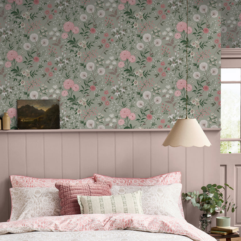 Laura Ashley Otterham Garden Wallpaper - Modern Wall Covering