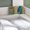 Modern bunk bed with understated elegance.