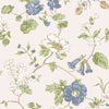 Laura Ashley Pennywell Grove Wallpaper Chalk Blue close view picture of the pattern design