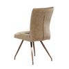 Elegant taupe dining chairs with plush upholstery.
