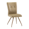 Upholstered dining chairs featuring deep, comfortable seating.
